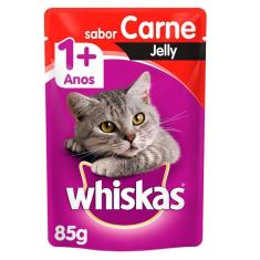 Imagem de Ração Úmida Whiskas Sachê Carne Jelly para Gatos Adultos - 85 g