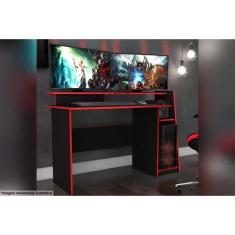 Imagem de Mesa Computador Gamer Msm 448 Preto Vermelho Movelbento