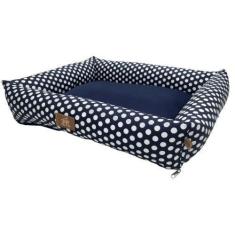 Imagem de Cama Carol Poá Para Cães E Gatos Fabrica Pet  Azul - Fábrica Pet