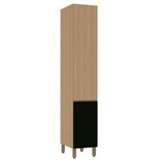 Imagem de Paneleiro Simples Slim 2 Portas Luciane 40cm Freijo/preto