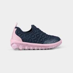 Imagem de Tênis Infantil Bibi Roller 2.0 Azul e Rosa de Coração-Feminino