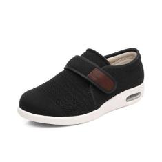 Imagem de Edema Inchado Em Sapatos De Ajuste Largo, Mensagens Diabéticas Ajustáveis Respiráveis Chinelos Ortopédicos, Tênis De Edema De Pé Grande De Tamanho Grande, De Tamanho Grande (Color : Black, Size : 46