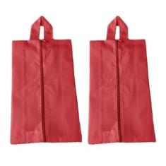 Imagem de 2 Bolsa Porta Sapato Viagem Tenis Roupa Mochila Vermelho - O Broto De