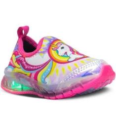 Imagem de Tênis Infantil Calce Fácil Nº20ao27 Estampado Luz Led 11.93i-Feminino
