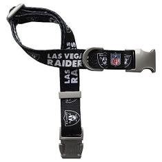 Imagem de Coleira premium NFL Las Vegas Raiders NFL | Coleira durável para animais de estimação | Coleira durável para animais de estimação, cor do time, grande