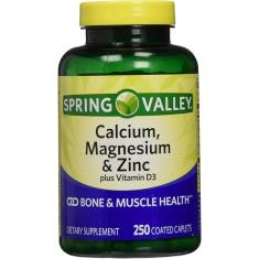 Imagem de Calcio Magnésio Zinco e Vitamina D3 250 Capsulas Revestidas - Spring Valley