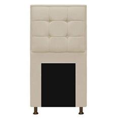 Imagem de Cabeceira Copenhague 100 cm Solteiro Suede Bege - Doce Sonho Móveis