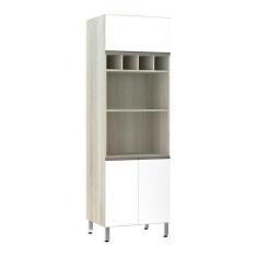 Imagem de Paneleiro 70 Cm Duplo Nicho Luci Legno Crema Com Branco
