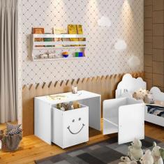 Imagem de Mesa Infantil Alegra Smile Montessoriana Com 1 Cadeira E 1 Nicho - Bra