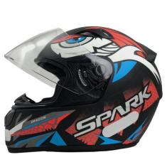 Imagem de Capacete Moto Ebf New Spark Dragon Esportivo Com Narigueira, 58, VERME