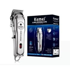 Imagem de Máquina De Cortar Cabelo Aparadora De Pelos Kemei Com Led