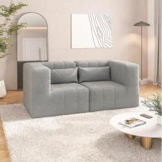 Imagem de Sofá Modular 02 Módulos de Canto Easybox Cabecasa Madeiramadeira Cinza Claro