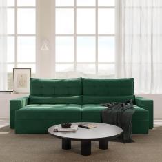 Imagem de Sofá Retrátil e Reclinável 4 Lugares 300cm Embaúba Extra Cabecasa Madeiramadeira Verde Diamante