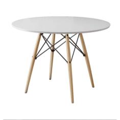 Imagem de Mesa Eiffel Wood Tampo De Madeira 90cm Cordotampo:Branco
