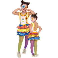Imagem de Fantasia Infantil Body Palhaça Palhacinha Menina Circo Festas Aniversá