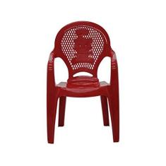 Imagem de Cadeira Plástica Monobloco com Braços Infantil Estampada Catty Tramontina Vermelha