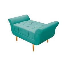Imagem de Recamier Estofado Ari 90 cm Solteiro Suede Azul Tiffany - Amarena Móveis