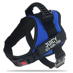 Imagem de PawPawify Peitoral para cães sem puxar personalizado com nome e número de telefone, colete resistente para animais de estimação para evitar puxar, puxar ou asfixiar, treinar e caminhar
