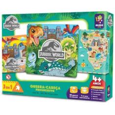 Imagem de Quebra Cabeça Progressivo Jurassic World 12/24/36 Peças
