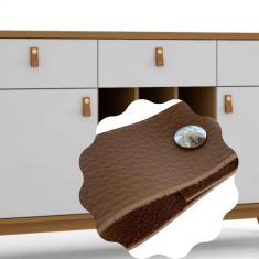 Imagem de PUXADOR ALÇA MOVEIS FIXADOR ZINCADO MARROM 15,5x2 - 3FUROS