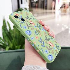 Imagem de Capa de telefone jardim romântica para iPhone 14 13 12 11 Pro Max Mini X XR XS MAX SE2020 8 7 Plus 6 6S Plus Capa, verde claro 2, para iphone 13 Promax