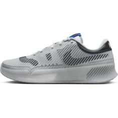 Imagem de Nike Tênis masculino M Zoom Vapor 11 Attack Low, Cinza fumê claro, preto, branco, azul sinalizador, 38