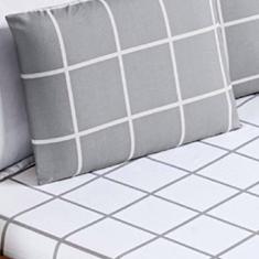 Imagem de Jogo De Lençol Queen Square 3 Peças Cinza