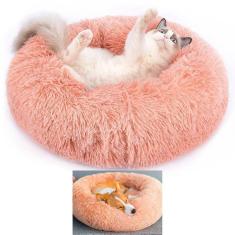 Imagem de Cama Nuvem Donut 60cm Cachorro Gato Pet Caminha Dog Rosquinha Confortavel Animais Estimaçao Pelucia