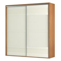 Imagem de Guarda Roupa Casal 223cm 2 Portas De Correr 100% Mdf Tw602 Freijó/Off