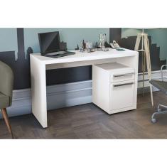 Imagem de Mesa Notebook Escritorio S970 C 1 Porta E 1 Gaveta Polipropileno Branco Kappesberg