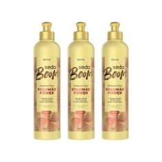 Imagem de Creme De Pentear Seda 350Ml Boom Volumao Black - Kit C/3Un