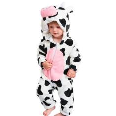 Imagem de Fantasia OLLULL Baby Cow Romper Flannel unissex de 4 a 5 anos