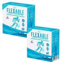 Imagem de Kit 2 Colágeno Tipo 2 Flexable Global Suplementos 60 Cápsulas 40Mg