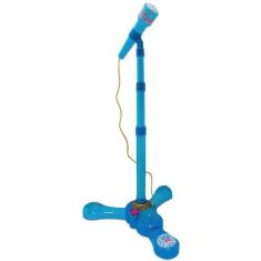 Imagem de Microfone Infantil Karaokê Com Pedestal - Azul - Mcg-235