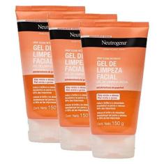 Imagem de Kit 3 Sabonetes Facial Neutrogena Deep Clean Gel Grapefruit 150g