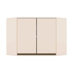 Imagem de Armário Aéreo p/ Cozinha Canto Oblíquo Connect 2 Portas 80cm Off White - Henn