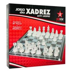 Imagem de Jogo Tabuleiro De Xadrez De Vidro Luxo 20X20cm 32 Peças - Redstar