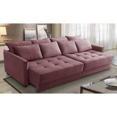 Imagem de Sof  Cama Retr til E Reclin vel 2,50m Com Molas Carol Veludo