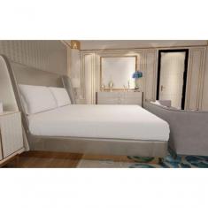 Imagem de Jogo De Lençol Zono Enxovais Cama King 3 Peças Malha 100% Algodão Smoke