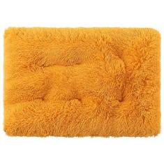 Imagem de Tapete para caixa de cachorro, cama de cachorro para cães grandes, almofada de canil confortável e fofa antiderrapante para camas e móveis de cachorro, cama de cachorro acolchoada (Color : Yellow, S