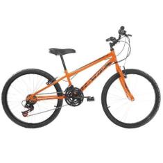 Imagem de Bicicleta Aro 24 Masc Infantil Wendy Freio V-Brake 18 Marcha, Laranja,