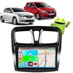 Imagem de Kit Multimidia 9 Sandero 2015-2024 Waze Youtube + Câmera e Moldura  - 