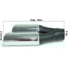 Imagem de Ponteira Dupla Abafador Traseiro Universal - Lateral S41