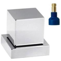 Imagem de Kit 5 Acabamento Registro Quadrado Cromado + Conversor