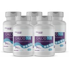 Imagem de Kit 5 Mdk Cálcio, Magnésio,Vitamina D3 E K2 60 Caps 500Mg Promel