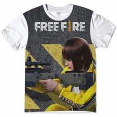 Camiseta Free Fire Jogos Game 01 personalizada com nome - Infantil