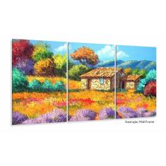 Imagem de Quadro Decorativo 120x60 Sala Quarto Pintura Casinha Rústic