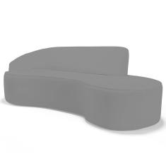 Imagem de Sofá Living 3 Lugares 210Cm Braço Esquerdo Mozart D06 Sintético Cinza - Mpozenato