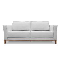 Imagem de Sofá 2 Lugares Base De Madeira Grace 190 Cm Linho S04 - D'rossi Cor Grigio