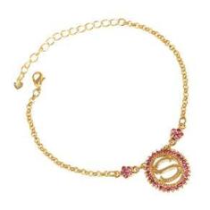 Imagem de Pulseira Delicada Inicial Lembrancinha Folheado Ouro 18k